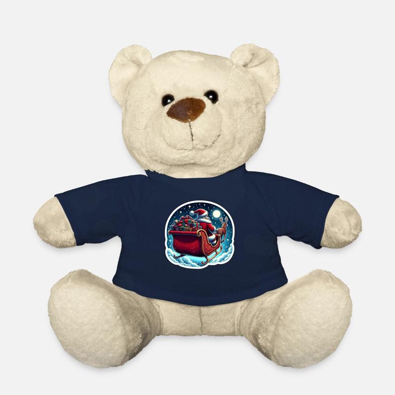 Weihnachtsmann im Schlitten mit einem Sack voller Geschenke - Teddy - French Navy