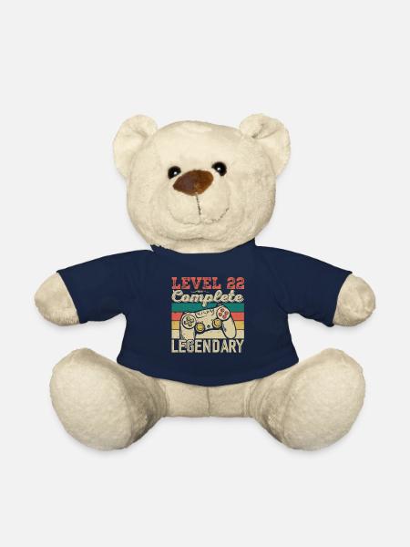 Niveau 22 Complete, Cadeau D'anniversaire 22 Ans - Nounours - bleu marine