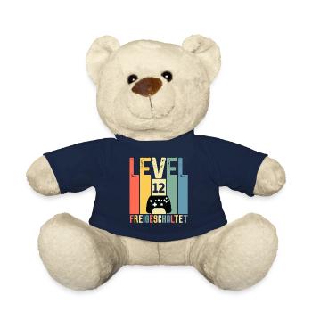 Level 12 ist freigeschaltet Geburtstag 12 Jahre - Teddy - French Navy - Vorne