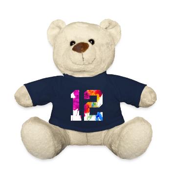 NUMMER 12 JAHRE ALT 12. GEBURTSTAG - Teddy - French Navy - Vorne