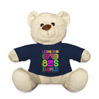 Fille garçon enfants 70 s 80 s 90 s Disco Costume tenue - Nounours - bleu marine - Devant