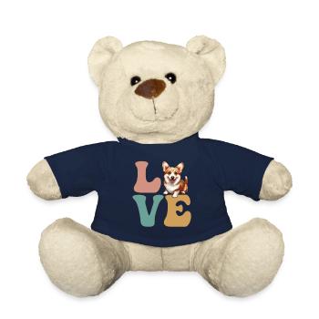 Pembroke Corgi amoureux des chiens - Nounours - bleu marine - Devant