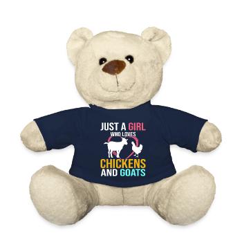 Goats & Chickens Funny Goat Lover - Teddy - French Navy - Vorne
