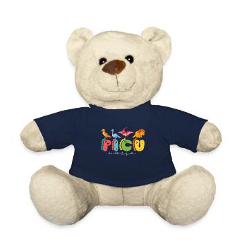 Pediatric Nurse Picu Peds - Teddy Bear - french navy - Front