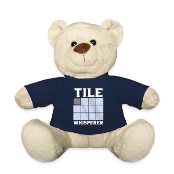Carreleur Profession Carrelage Couche De Sol Carrelage - Nounours - bleu marine - Devant