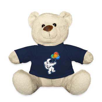 Astronaute tenant des ballons de planète Système solaire - Nounours - bleu marine - Devant