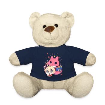 Otaku Anime Manga Japan Tiere Hamster Pink Gothic - Teddy - French Navy - Vorne