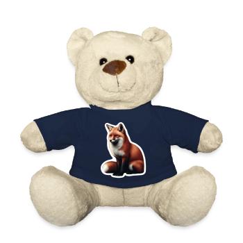 Rotfuchs Illustration Druck - Teddy - French Navy - Vorne