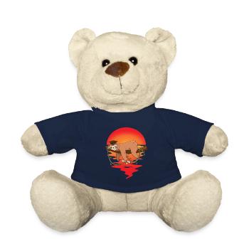 Sloth Student Diploma High School Student Studying Student Tired - Teddy Bear - french navy - Front