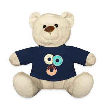 Donut sur le thème Donut pulvérisé drôle mignon - Nounours - bleu marine - Devant