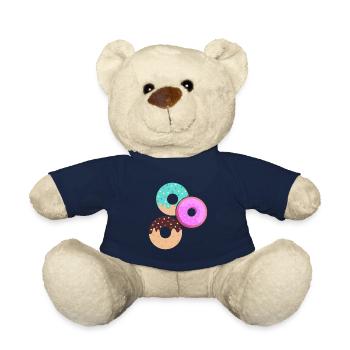 Donut sur le thème Donut pulvérisé drôle mignon - Nounours - bleu marine - Devant
