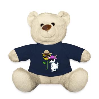 Fantasy Bunny Rabbit Lunettes Jardin de tournesol - Nounours - bleu marine - Devant
