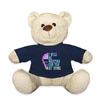 Catcher Softball Lover Bat Ball - Teddy Bear - french navy - Front