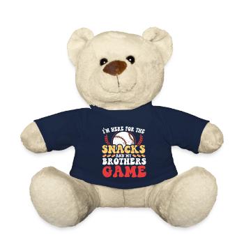 Frère Fan De Baseball Jouant Au Baseball Drôles De Garçons - Nounours - bleu marine - Devant