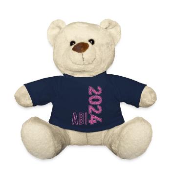 Abi 2024 Abitur Girl High School Graduate Graduation - Teddy Bear - french navy - Front