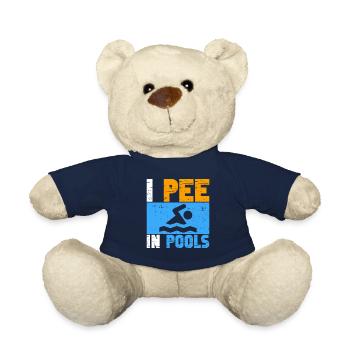 Ich Pinkle In Pools Lustige Witze Sarkastische - Teddy - French Navy - Vorne