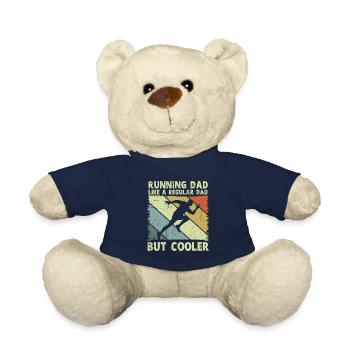 Papa coureur de marathon Entraîneur Marathonien - Nounours - bleu marine - Devant