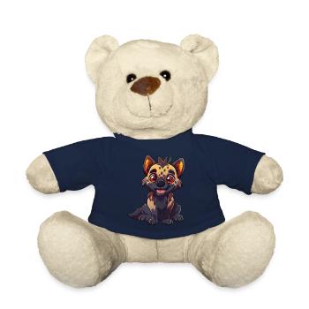 Enchanteur mignon hyène bande dessinée Style de bande dessinée - Nounours - bleu marine - Devant