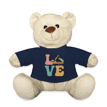 LOVE Tow Truck Driver Towing Service Towing Service - Teddy Bear - french navy - Front