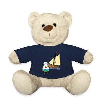 Hühner Matrosen Boot Meer See Segelboot Ahoi Kind - Teddy - French Navy - Vorne