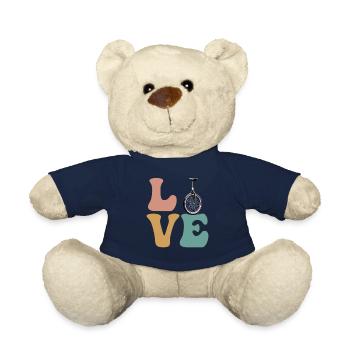 LOVE Unicycle Unicycle Unicyclist Unicyclist Unicycle - Teddy Bear - french navy - Front