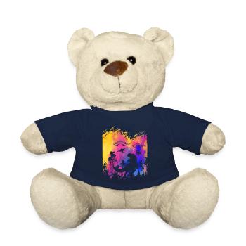Alien Dinosaur UFO Abduction - Teddy Bear - french navy - Front