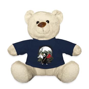 Horror Angel Devil Grim Reaper Halloween Death - Teddy Bear - french navy - Front