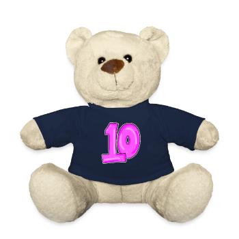 10 pink - Teddy Bear - french navy - Front