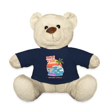 Beach Ocean Surfing Retro Surfers Sea Waves Summer - Teddy - French Navy - Vorne