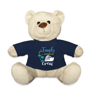 Cruise Family Trip Family Patry Ship Holidays - Teddy Bear - french navy - Front