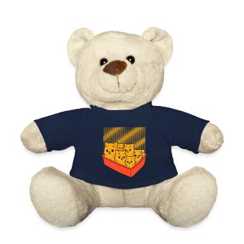 Kitten Nuggets Cute Fast Food Cat Food - Teddy Bear - french navy - Front