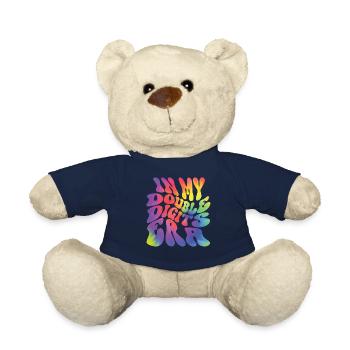 Double Digit Birthday Decoration Girls 10 - Teddy Bear - french navy - Front