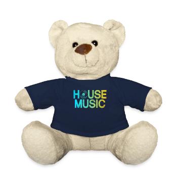 House Music EDM Rave DJ Electro Deep House Lover - Teddy Bear - french navy - Front