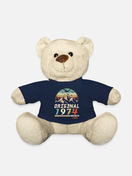 1974 vintage anniversaire rétro vintage cadeau - Nounours - bleu marine
