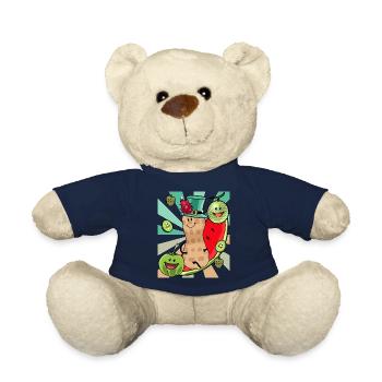 Obsr Fruits Enjoyment Peanut Peanuts Summer - Teddy Bear - french navy - Front