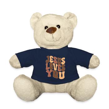 African American Christ Jesus Black Women - Teddy Bear - french navy - Front