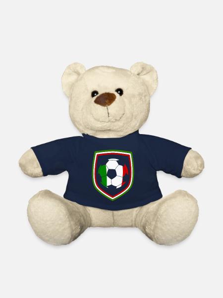 Leather football with Italian flag - Teddy Bear - french navy