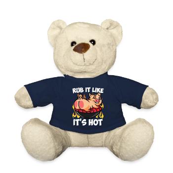 Meat Lovers RUB IT LIKE IT'S HOT Meat Fan - Teddy Bear - french navy - Front