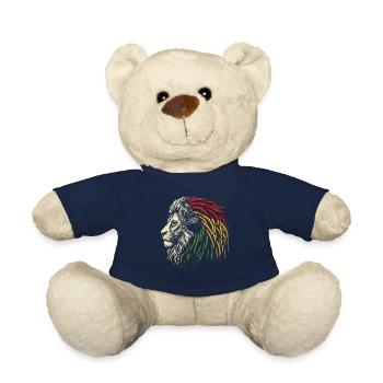 Lion jamaïcain Reggae Root Lion Judah Rasta - Nounours - bleu marine - Devant