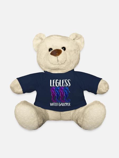 Funny Seahorse Legless Water Galloper Illus - Teddy Bear - french navy