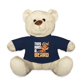 Funny Bearded Dragon Beardie - Teddy Bear - french navy - Front