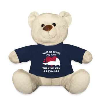 Turkish Van EVERYTHING IS BETTER WITH A TURKISH VAN - Teddy Bear - french navy - Front
