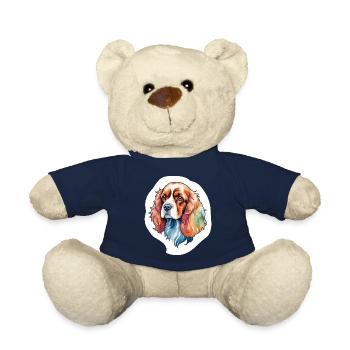 Cocker américain Épagneul Aquarelles - Nounours - bleu marine - Devant