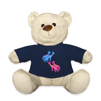 Girafe Afrique Safari Savane Années 80 Années 90 Enfant - Nounours - bleu marine - Devant