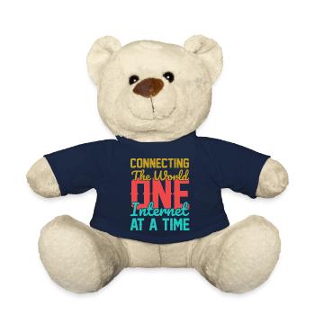 Connecting the World - Teddy Bear - french navy - Front