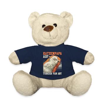 KATZENPAPA AUF TURKISH VAN ART Lustiges Turkish - Teddy - French Navy - Vorne