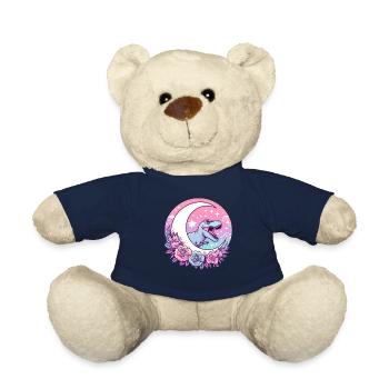 Pastel Goth T-Rex Kawaii Aesthetic Creepy - Teddy Bear - french navy - Front