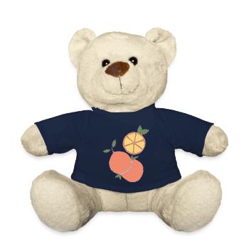orange grapefruit - Teddy Bear - french navy - Front