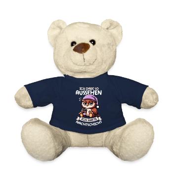 I'm allowed to look like I had night shift owl - Teddy Bear - french navy - Front