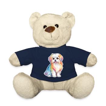 Malteser Watercolors - Teddy Bear - french navy - Front